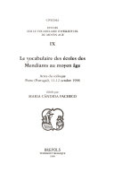 Copertina  Le vocabulaire de l'enseignement dans les Sermones d'Antoine de Lisbonne/Padoue