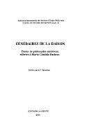 Copertina  Itinéraires de la raison : Études de philosophie médiévale offertes à Maria Cândida Pacheco