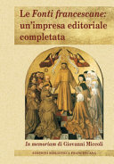 Copertina  Le Fonti francescane: un'impresa editoriale completata. In memoriam di Giovanni Miccoli