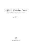 Copertina  Le vite di Umiltà di Faenza : Agiografia trecentesca dal latino al volgare