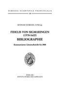 Copertina  Fidelis von Sigmaringen (1578-1622). Bibliographie : Kommentierter Literaturbericht bis 2000