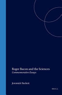 Copertina  Roger Bacon and the Sciences : Commemorative Essays